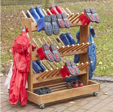 Outdoor Mobile Welly Storage-Cloakroom, Cosy Direct, Outdoor Furniture, Wellbeing, Wellbeing Furniture-Learning SPACE