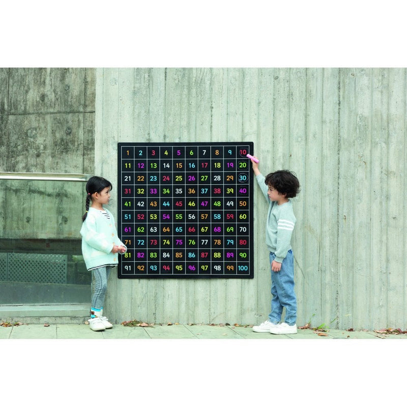 Outdoor - Number 1-100 Chalkboard (coloured), Learning SPACE