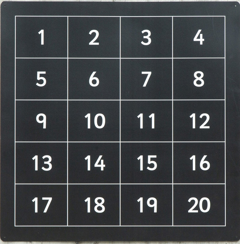 Outdoor - Number 1-20 Chalkboard, Learning SPACE