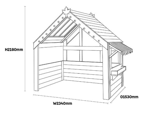 Outdoor Playhouse-Forest School & Outdoor Garden Equipment, Nooks, Play Houses, Playground Equipment, Playhouses, Reading Area, Wellbeing Furniture-HW1-S020-Learning SPACE