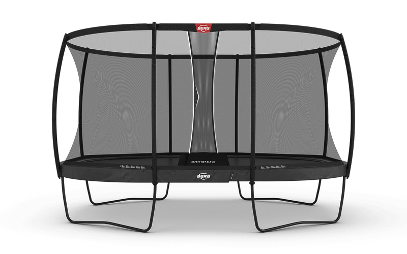 Oval BERG Grand Elite Trampoline With Safety Net 17ft x 11ft - Public Use Approved, Safety Net Deluxe XL Learning SPACE