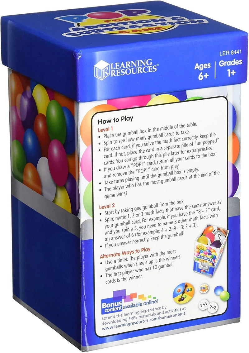 POP for Addition & Subtraction Game, Learning SPACE