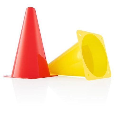 Pack of 12 Large & Flexible Marker Cone 2 Asst Colours-Active Games,Classroom Packs,Garden Game,Playground Equipment,Premier Office-Learning SPACE