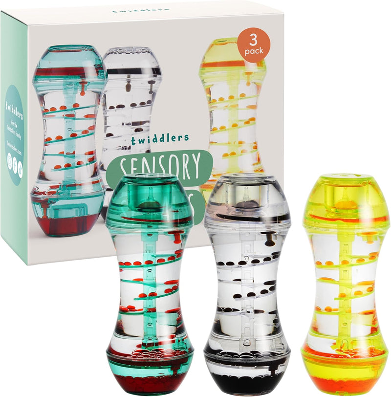 Pack of 3 Liquid Motion Toy Timers - Spiral, Learning SPACE