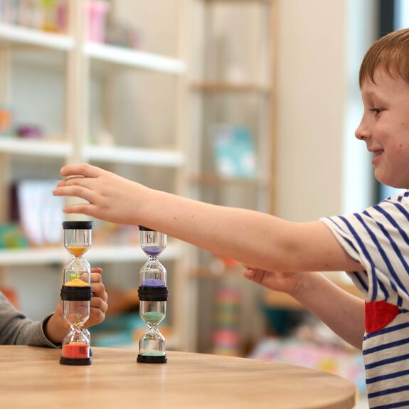 Pack of 4 Liquid Motion Toy Sand Timers - Hourglass, Learning SPACE