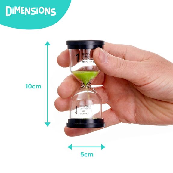 Pack of 4 Liquid Motion Toy Sand Timers - Hourglass, Learning SPACE
