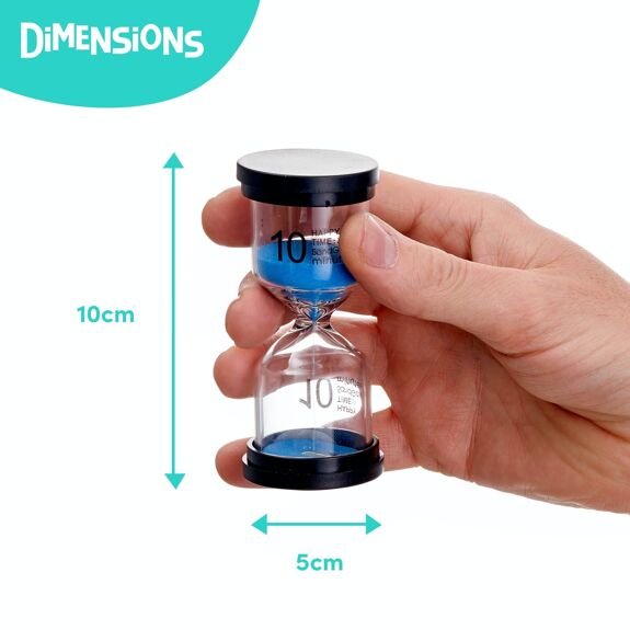 Pack of 6 Liquid Motion Toy Sand Timers - Hourglass, Learning SPACE