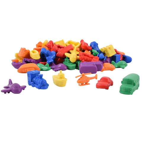 Pack of 72 Transport Counters-Cars & Transport,Counting Numbers & Colour,Dyscalculia,EDX-Learning SPACE