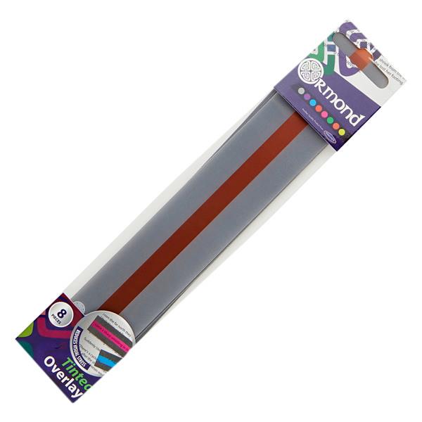 Pack of 8 Reading Tinted Overlays, Learning SPACE