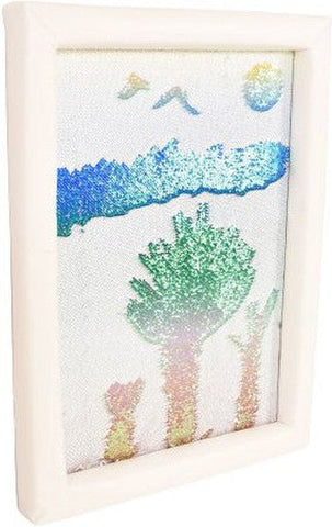 Padded Flip Sequin Board 750 x 550mm-Calmer Classrooms,Classroom Displays,Eco Friendly,excell2,Helps With,Rainbow Theme Sensory Room,Sensory Wall Panels & Accessories,Stock-Learning SPACE