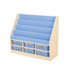 Pastel Blue Book Storage unit-Bookcases,Calmer Classrooms,Classroom Displays,Helps With,Reading Area,Storage,Wellbeing Furniture-Learning SPACE