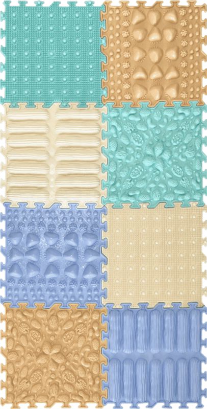 Pastel Coloured Sensory Puzzle Playmats (25cmx25cm) Set of 8, Learning SPACE