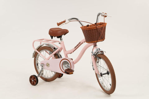 Pastel Pink Toimsa Vintage Bicycle 16inch wheels for younger Children, Learning SPACE