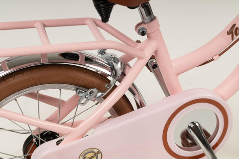 Pastel Pink Toimsa Vintage Bicycle 16inch wheels for younger Children, Learning SPACE