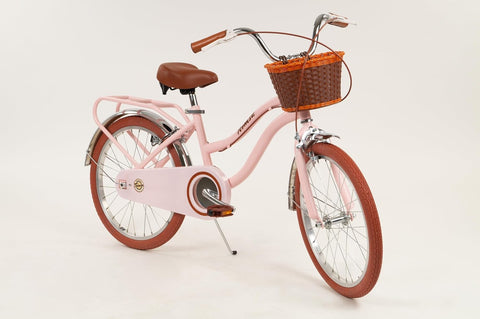 Pastel Pink Toimsa Vintage Bicycle 16inch wheels for younger Children, Learning SPACE