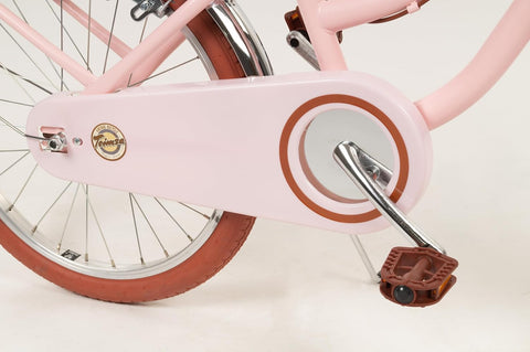 Pastel Pink Toimsa Vintage Bicycle 16inch wheels for younger Children, Learning SPACE