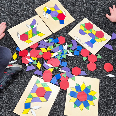 Pattern Matching Shapes-Classroom Resources,Early Years Maths,Educational Classroom Materials,Educational Play,EDUK8,Fine Motor Skills-Learning SPACE
