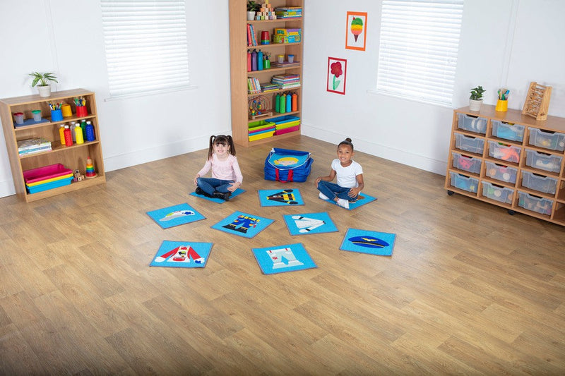 People Who Help Us - 40 Mini Placement Carpets with Holdall, Learning SPACE