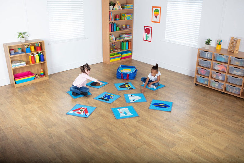 People Who Help Us - 40 Mini Placement Carpets with Holdall, Learning SPACE