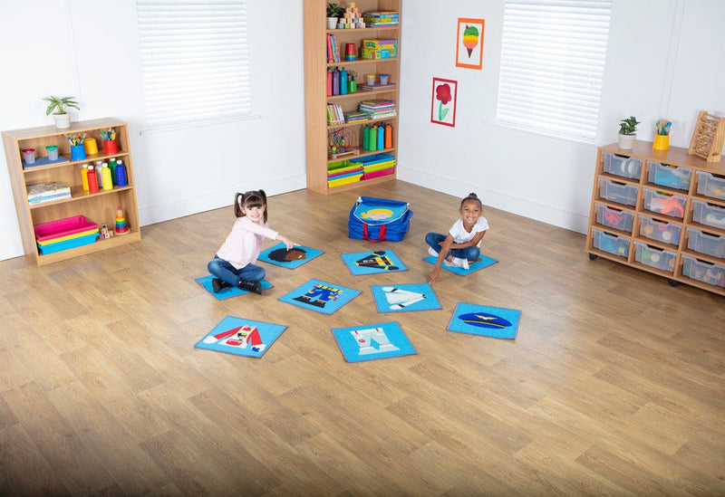 People Who Help Us - 40 Mini Placement Carpets with Holdall, Learning SPACE