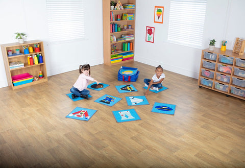 People Who Help Us - 40 Mini Placement Carpets with Holdall-Classroom Packs,Dropship,Kit For Kids,Mats,Mats & Rugs,Rugs,Sit Mats,Square,Wellbeing Furniture,World & Nature-Learning SPACE