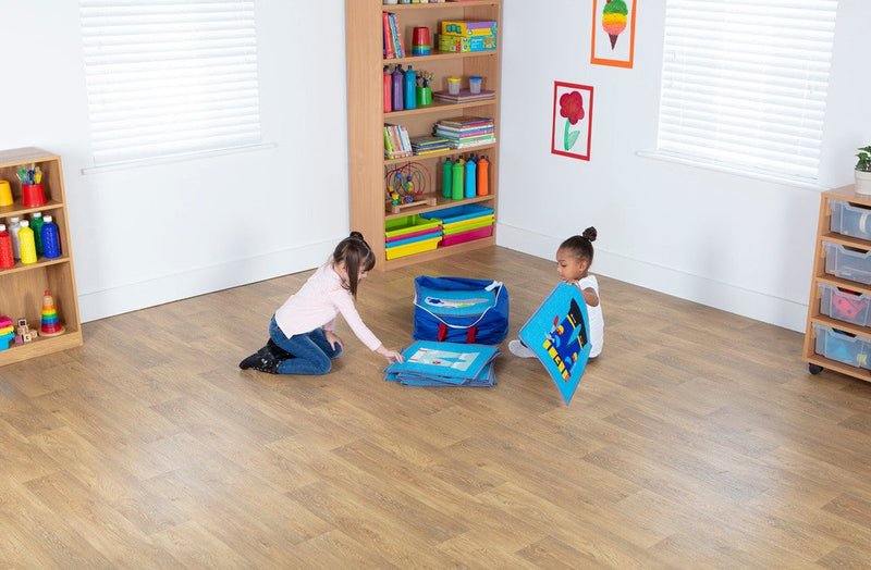 People Who Help Us - 40 Mini Placement Carpets with Holdall, Learning SPACE