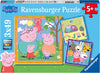 Peppa Pig 3 x 49 Piece Jigsaw Puzzle-13-99 Piece Jigsaw,Gifts For 3-5 Years Old,Peppa Pig,Ravensburger Jigsaws-Learning SPACE