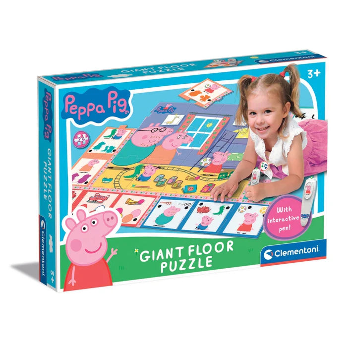 Peppa Pig Giant Floor Puzzle – Interactive Fun!-Active Games,Clementoni,Counting Numbers & Colour,Early Years,Early years Games & Toys,Games & Toys,Peppa Pig,Shape & Space & Measure,Sound. Peg & Inset Puzzles-Learning SPACE