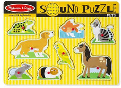 Pets Sound Puzzle - 8 Pieces-Sound,Sound. Peg & Inset Puzzles,Stock-Learning SPACE