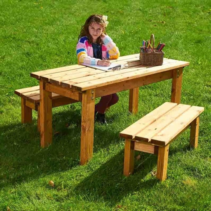 Picnic Bench & Table Set (Set Of 3)-Cosy Direct, Picnic Table, Table, Wooden Table-Learning SPACE