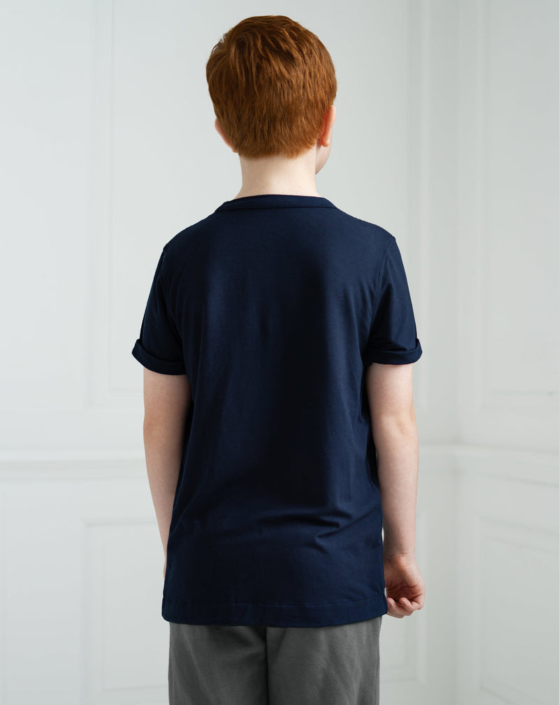Kids Black Fidget T-Shirt: Sensory Clothing with Built-in Popits, Learning SPACE