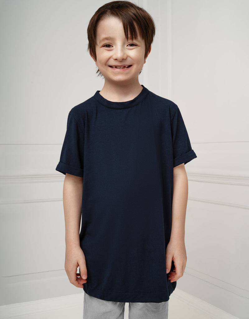 Kids Black Fidget T-Shirt: Sensory Clothing with Built-in Popits, Learning SPACE