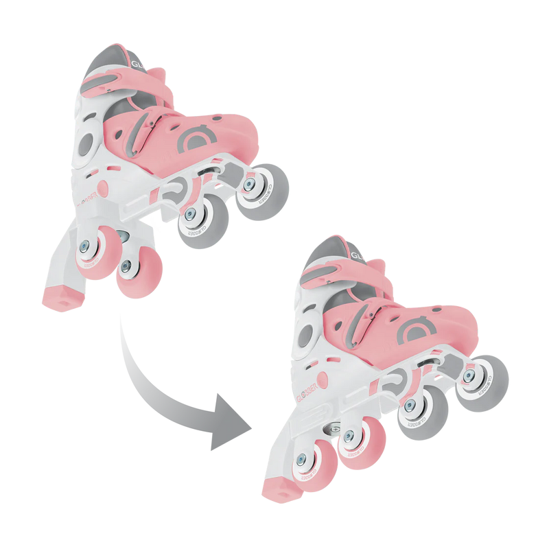 Pink Globber Learning Roller Skates 2 in 1 (Size EU 30-33), Learning SPACE