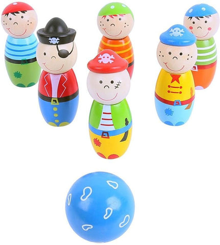 Pirate Skittles-Additional Need,Bigjigs Toys,Cause & Effect Toys,Dinosaurs. Castles & Pirates,Gifts For 2-3 Years Old,Gross Motor and Balance Skills,Imaginative Play,Playground Equipment,SCOTEXCEL,Seasons,Stock,Summer,Wooden Toys-Learning SPACE