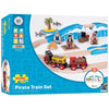 Pirate Train Set-Bigjigs Toys,Cars & Transport,Dinosaurs. Castles & Pirates,Games & Toys,Gifts For 3-5 Years Old,Train,Wooden Toys-Learning SPACE