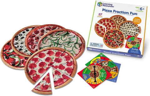 Pizza Fraction Fun™ Game-Fractions Decimals & Percentages, Learning Activity Kits, Learning Resources, Maths, Maths Toys, Primary Maths, S.T.E.M, Stock-Learning SPACE