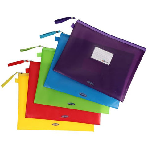 Pkt.5 A4+ Extra Durable Storage Wallets-Back To School,Calming & Anxiety,Classroom Packs,Organisation,Premier Office,Transitions and Routines-Learning SPACE