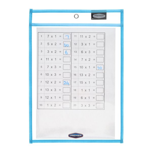 Pkt.5 Dry Erase Pockets, Learning SPACE