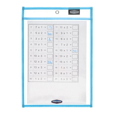Pkt.5 Dry Erase Pockets, Learning SPACE