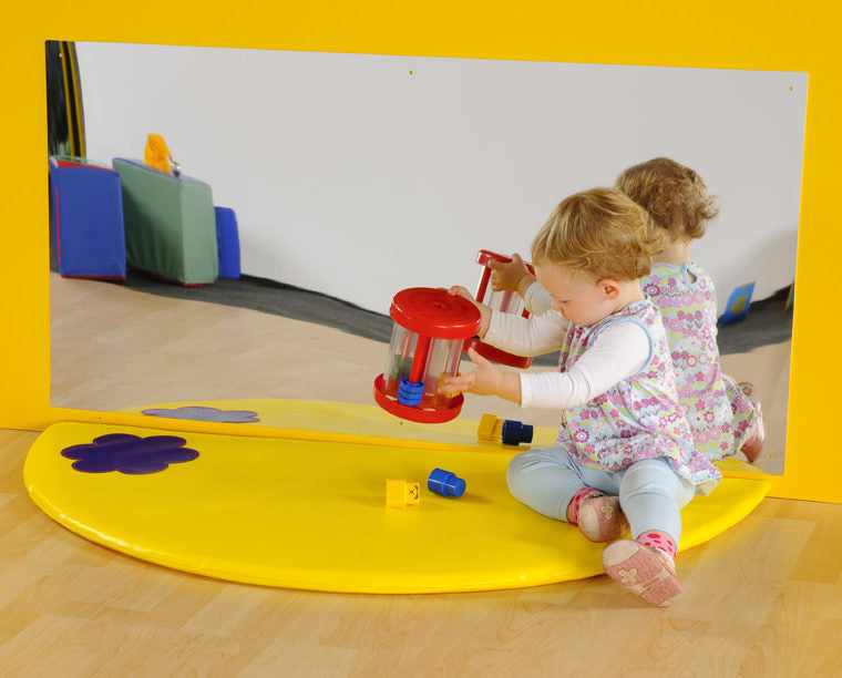Plain Semi Circle Mat with Rectangular Mirror Set, Learning SPACE