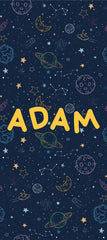 Planets in Space Door sticker - Personalisable, 45x90 cm Learning SPACE