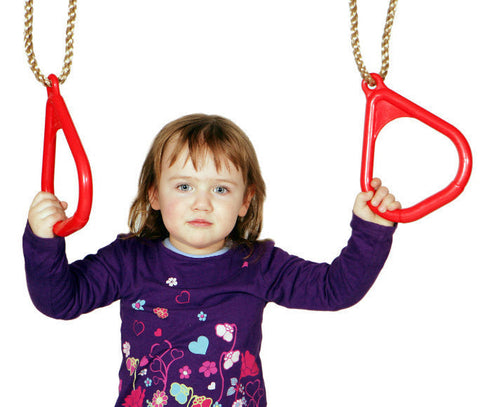 Plastic Gym Rings - Blue-Indoor Swings, Outdoor Play, Outdoor Swings, swing, Teen & Adult Swings-Learning SPACE