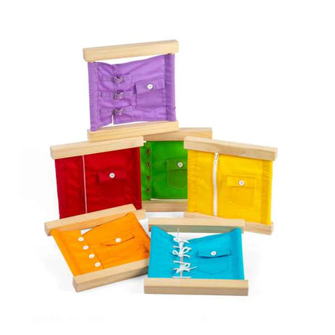 Play Clothes Fastening Frames-Bigjigs Toys,Fine Motor Skills,Life Skills,SCOTEXCEL-Learning SPACE