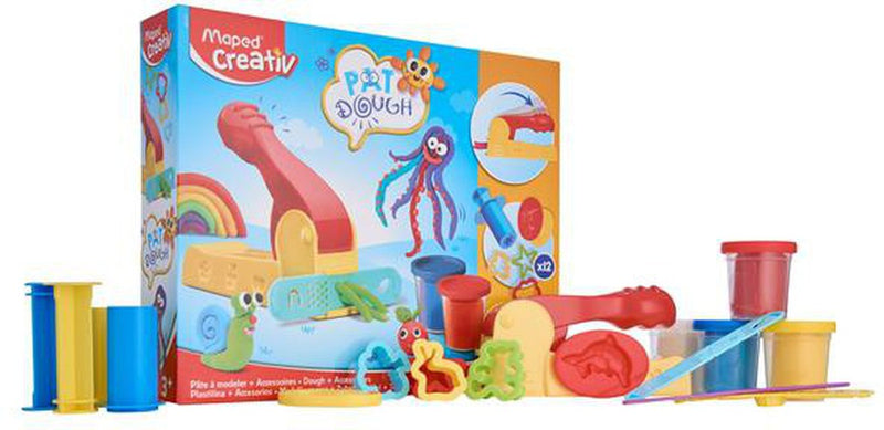 Play Dough - 4 Tubs and 12 Accessories, Learning SPACE