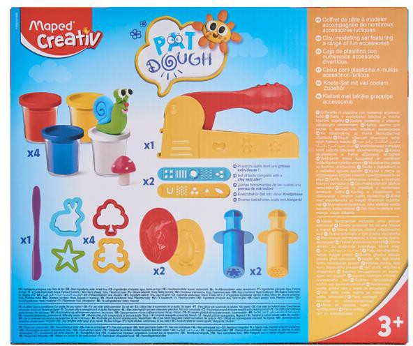 Play Dough - 4 Tubs and 12 Accessories, Learning SPACE