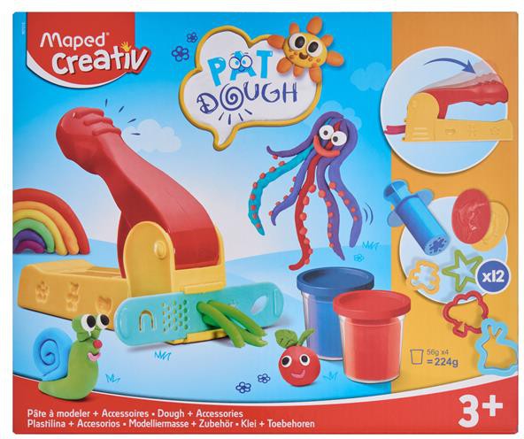 Play Dough - 4 Tubs and 12 Accessories, Learning SPACE