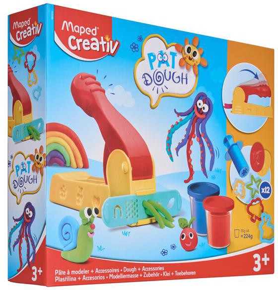 Play Dough - 4 Tubs and 12 Accessories, Learning SPACE