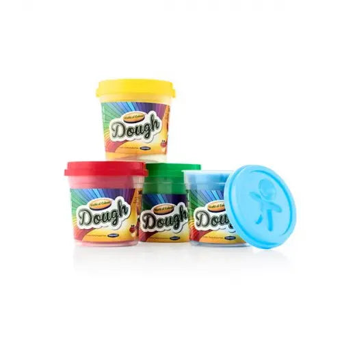 Play Dough with Mould Lid 4x140g Pots, Learning SPACE