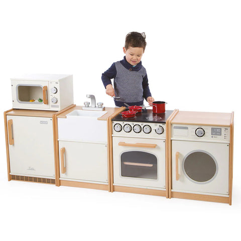 Play Kitchen Natural Wooden Education Microwave-Bigjigs Toys, Kitchens & Shops & School, Play Kitchen, Play Kitchen Accessories, Tidlo Toys-Learning SPACE