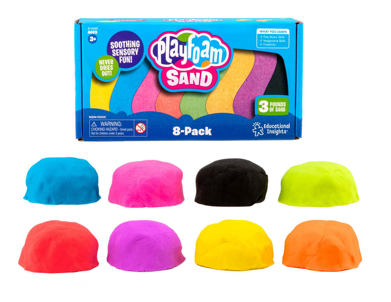 Playfoam Sculpt & Squish Sensory Sand – 8-Pack, Learning SPACE